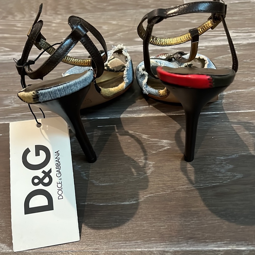D&G denim patchwork heels - Picture 8 of 16